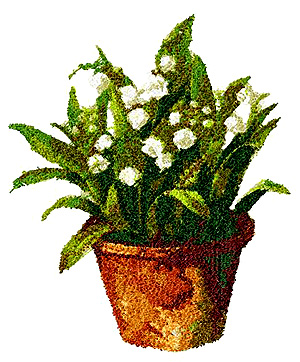 Machine Embroidery Design Lily of the valley
