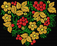 Machine Embroidery Design 'Khokhloma'